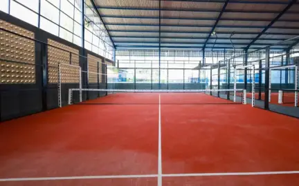 Padel courts in a row