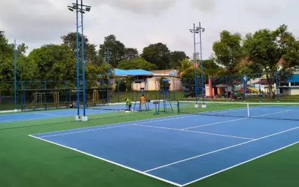 Outdoor tennis court